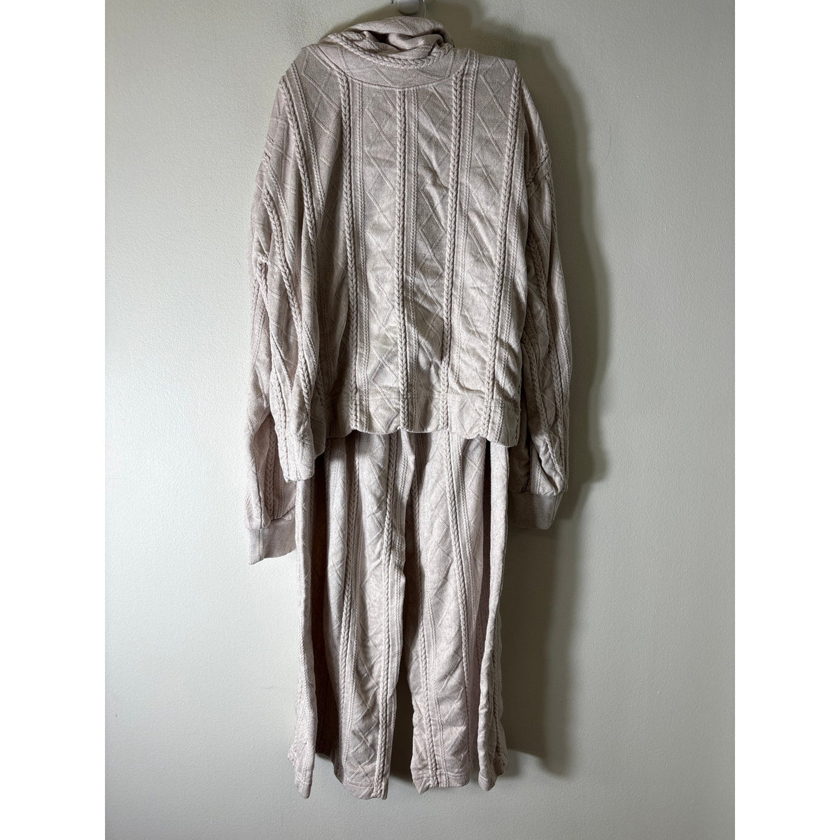 Splendid Oatmeal Braided Lounge Set Sz L