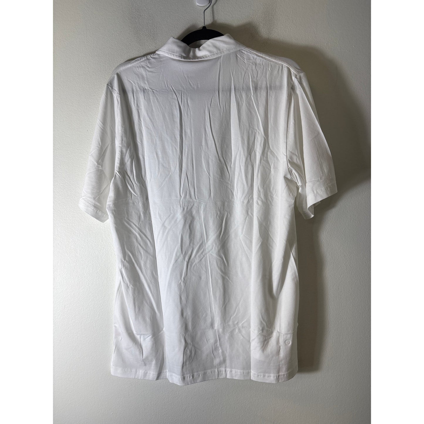 NWT Mens Boast Tennis White Vintage Navy Leaf Club Polo sz M