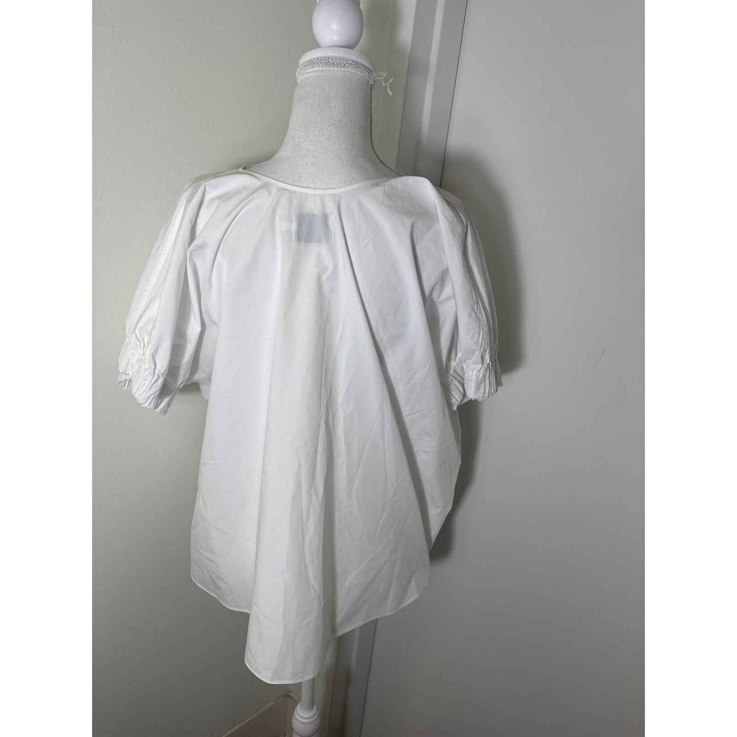 Fabiana Pigna White Cotton Oversized Short Sleeve Top Sz M