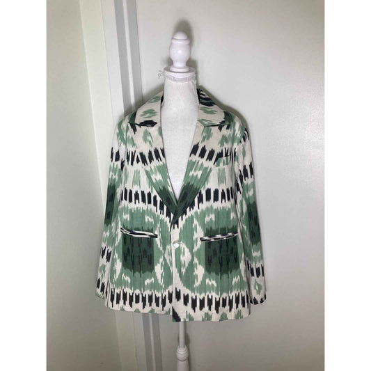 Guadalupe Green Ikat Jacket Sz S