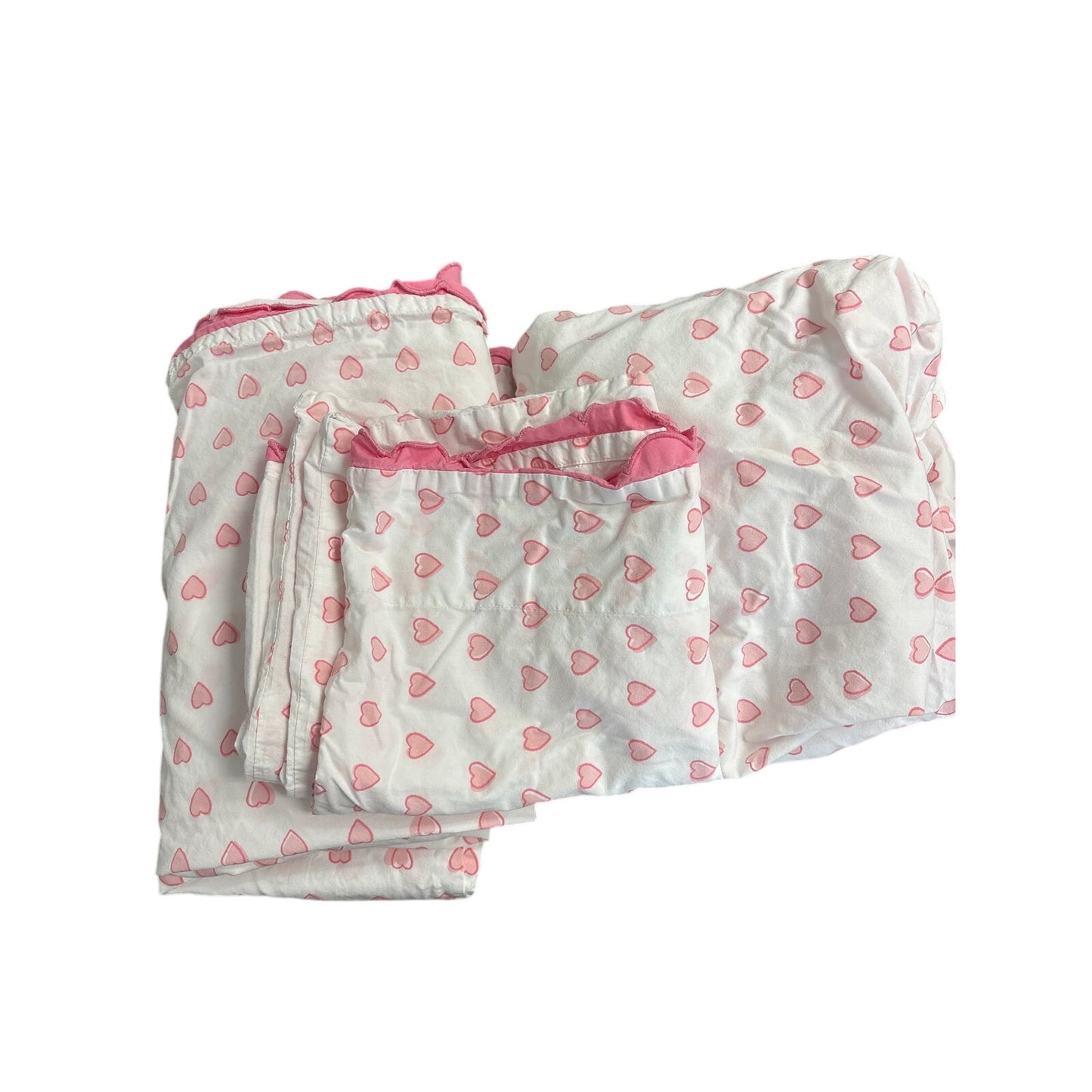 Roller Rabbit + Pottery Barn Teen Pink Heart Twin Sheet Set