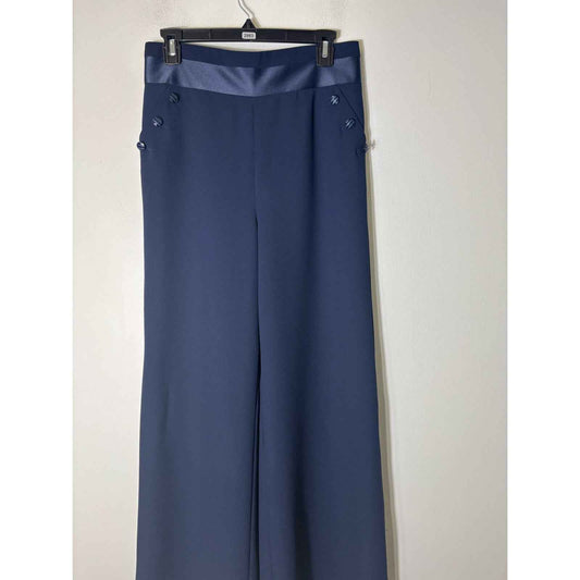 Bloomingdales Navy Blue Wide Leg Sailor Style Pants Sz 6