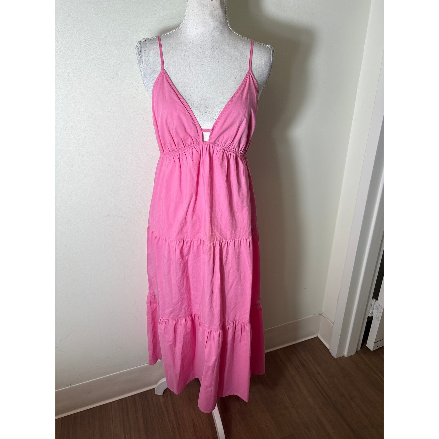 Rails Bubblegum Pink Spaghetti Strap Maxi Dress Sz S
