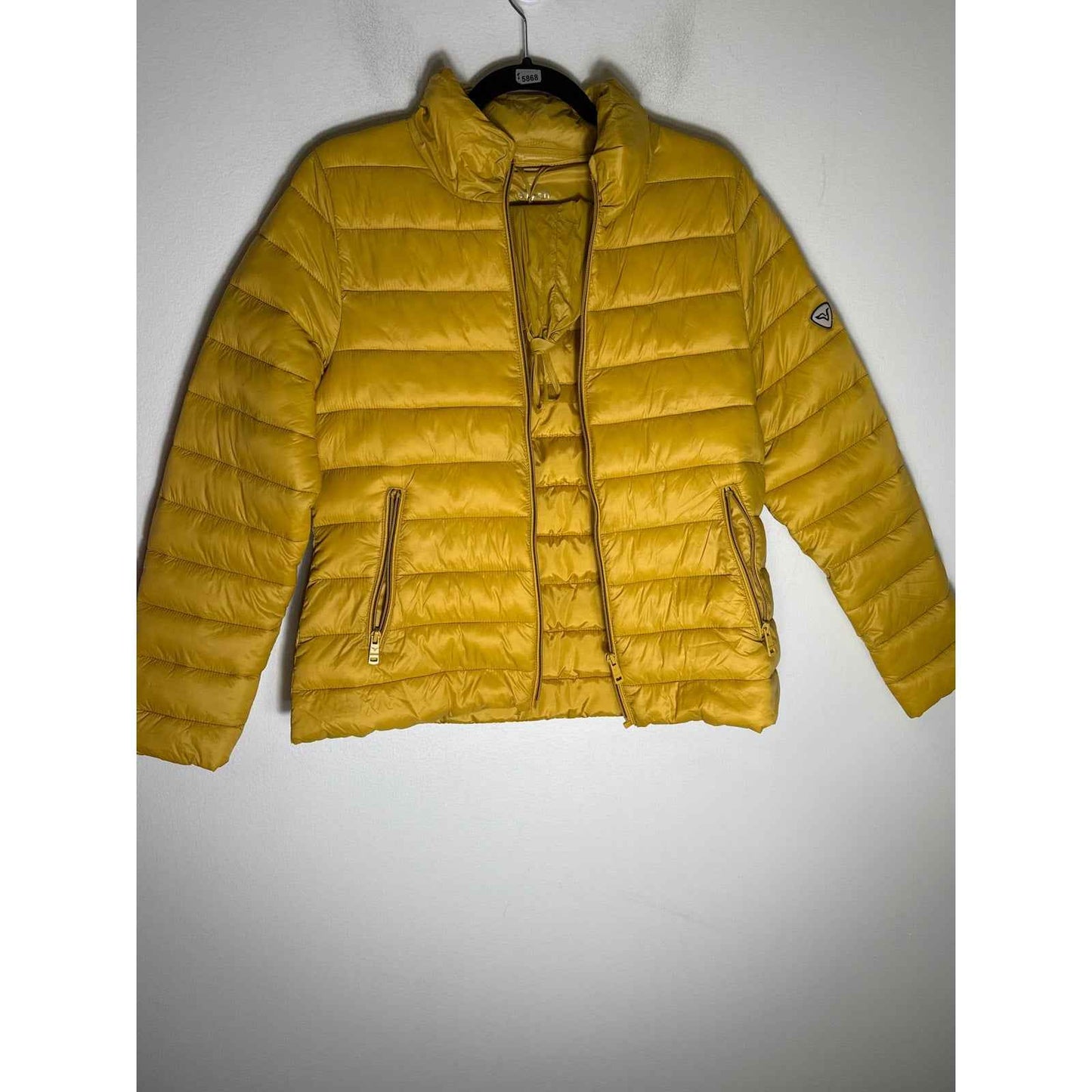 Alysh Marigold Yellow Portable Woman's Puffer Jacket Sz M