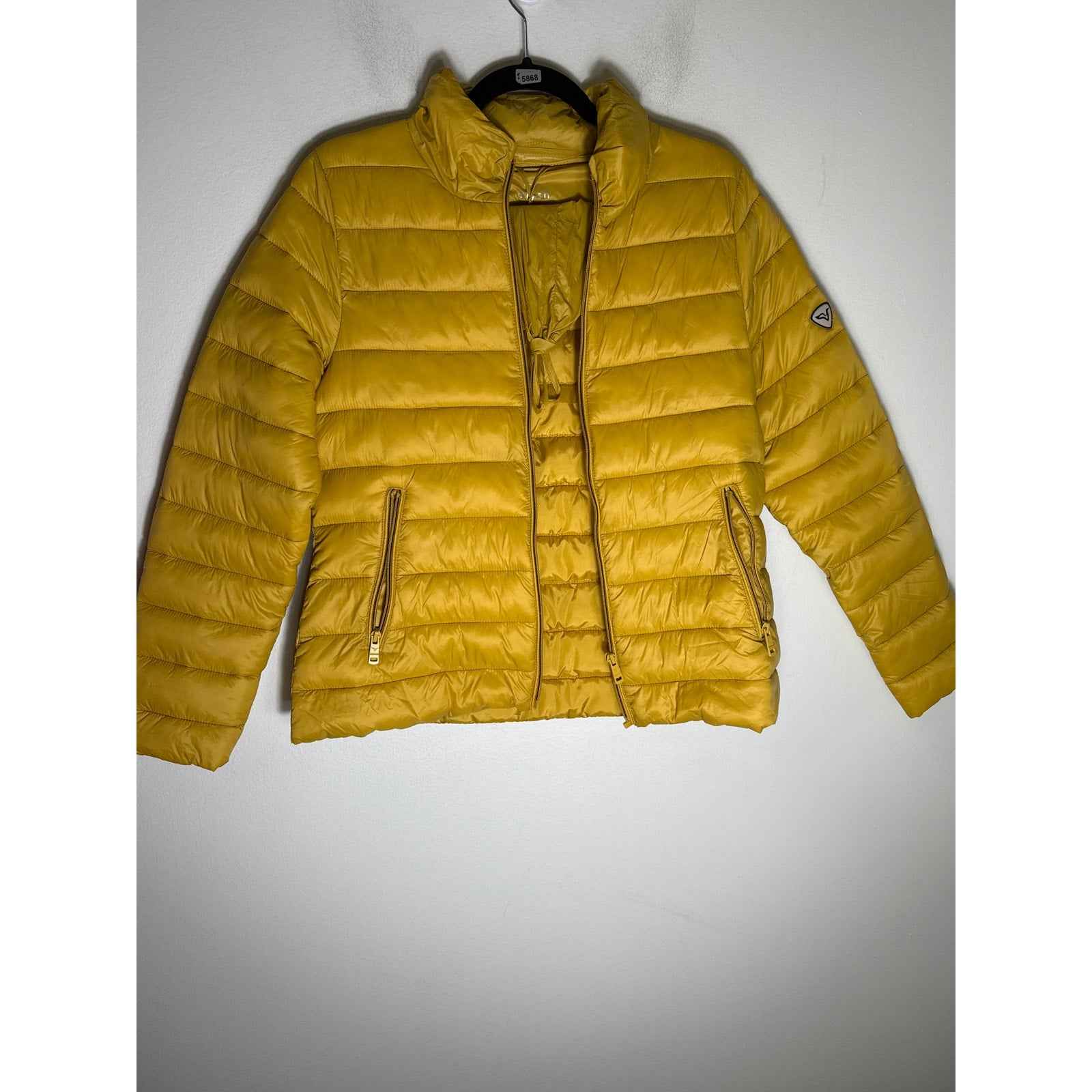 Alysh Marigold Yellow Portable Woman's Puffer Jacket Sz M