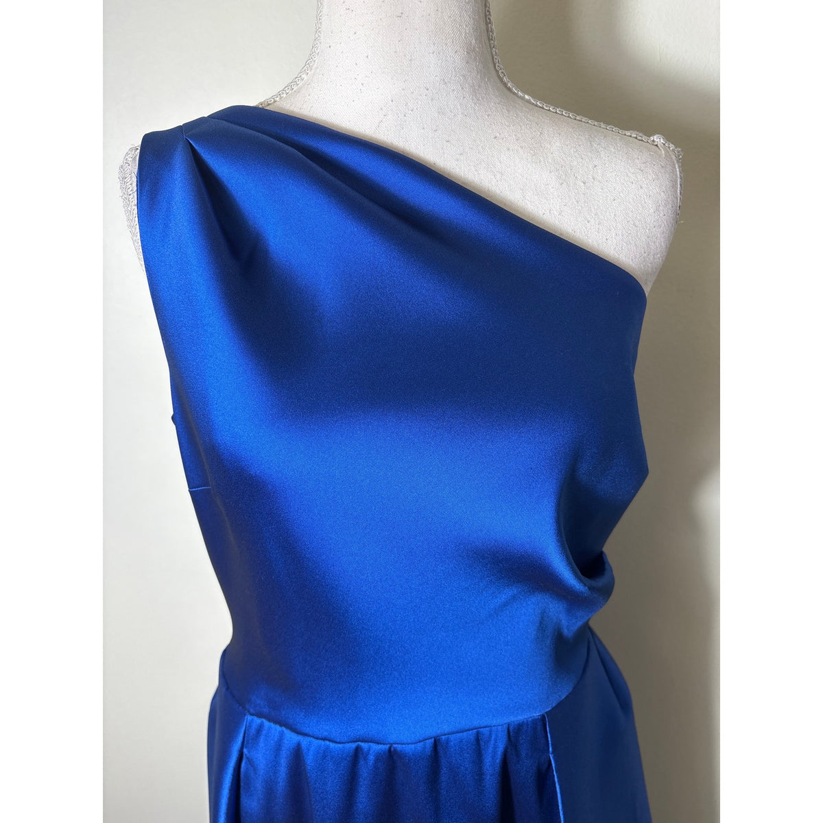 Teri Jon Cobalt Blue One Shoulder Ball Gown Sz 10