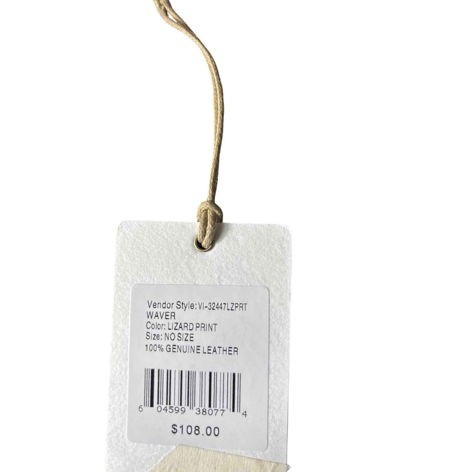 NWT HOBO Brown and White Leather Lizard Print Clutch