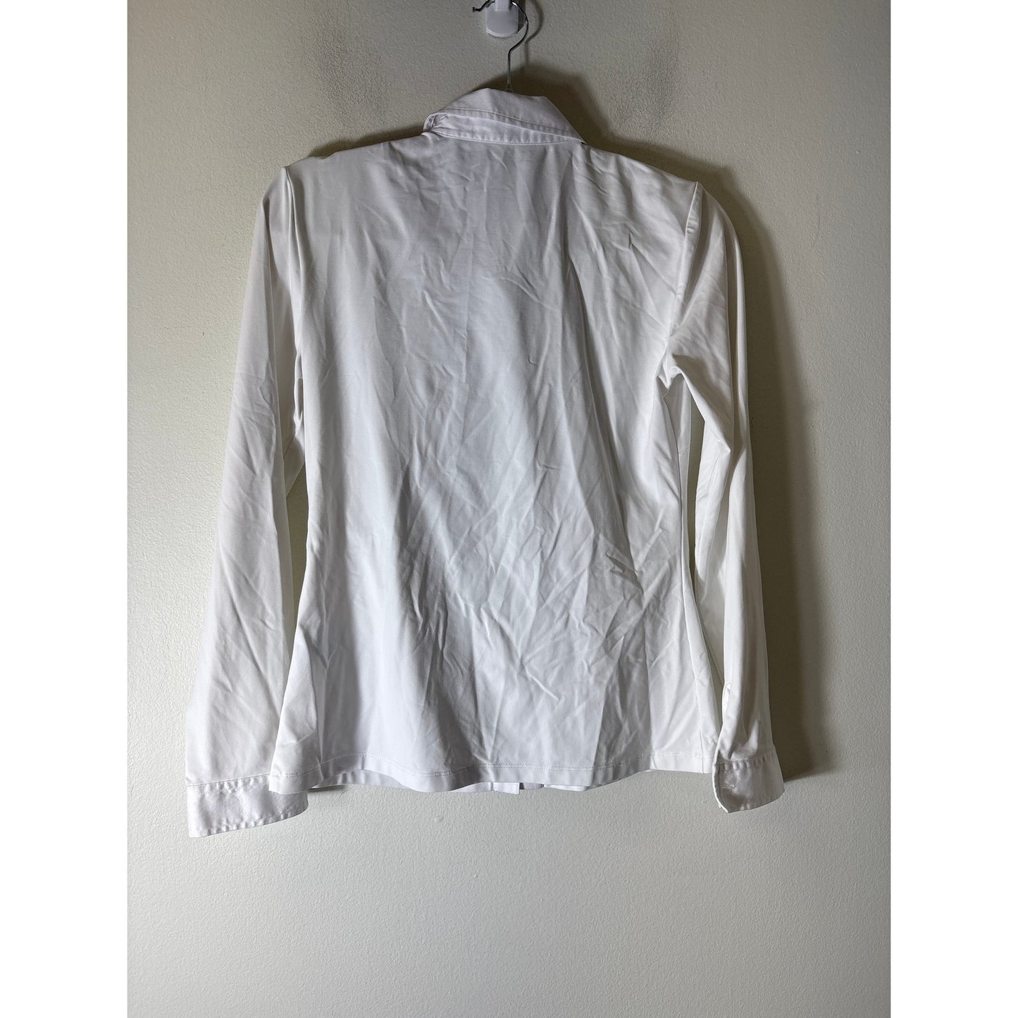 J. McLaughlin White Long Sleeve Fitted Button Up Shirt Sz XS