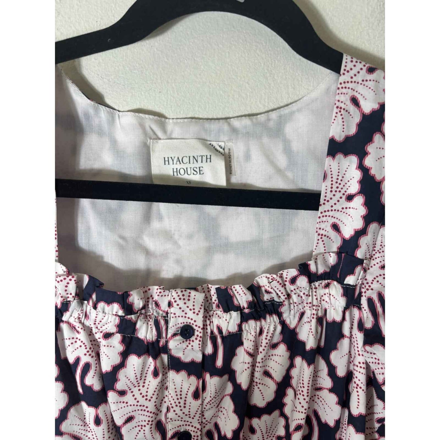 Hyacinth House Navy Red Floral Maxi Dress Sz XS