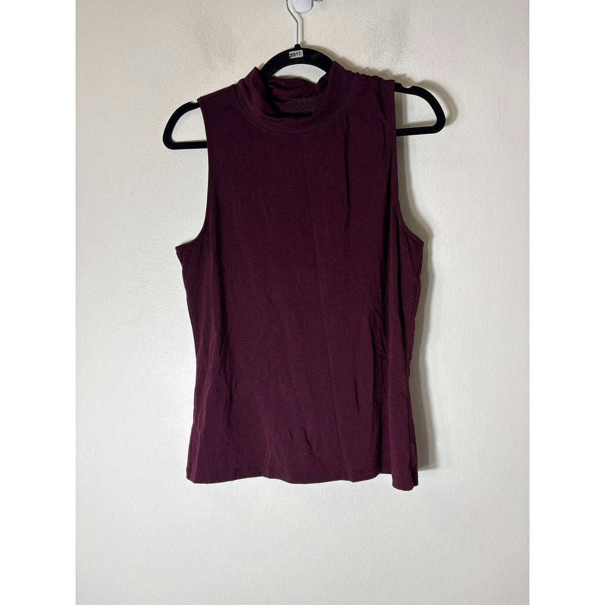 Athleta Maroon Sleeveless Mock Neck Athletic Toop Sz M