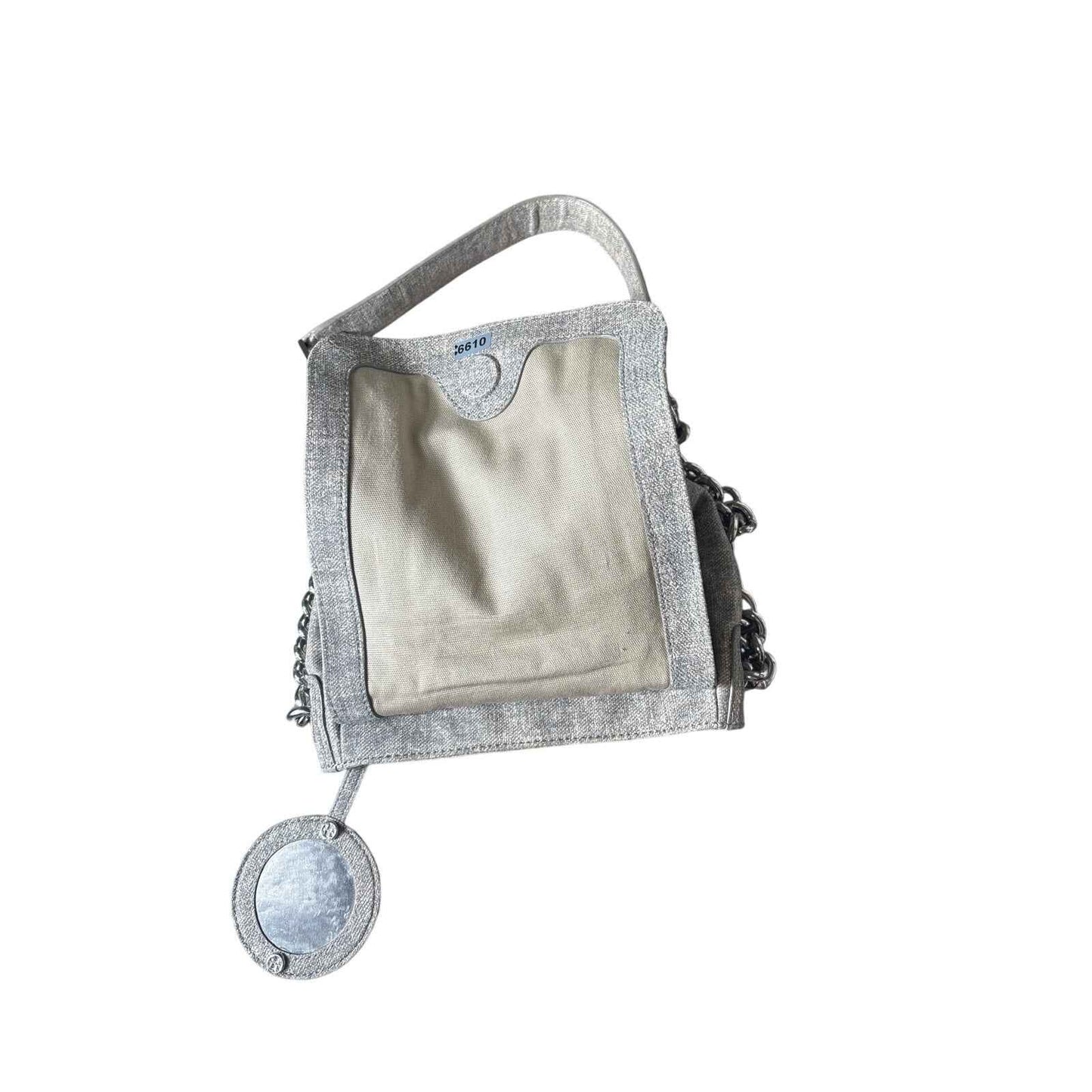 Tory Burch Gray Foldover Crossbody Bag 8"x6"