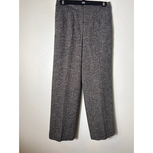 Talbots Petites Black&White Woven Dress Pants with Color stitching Sz 6