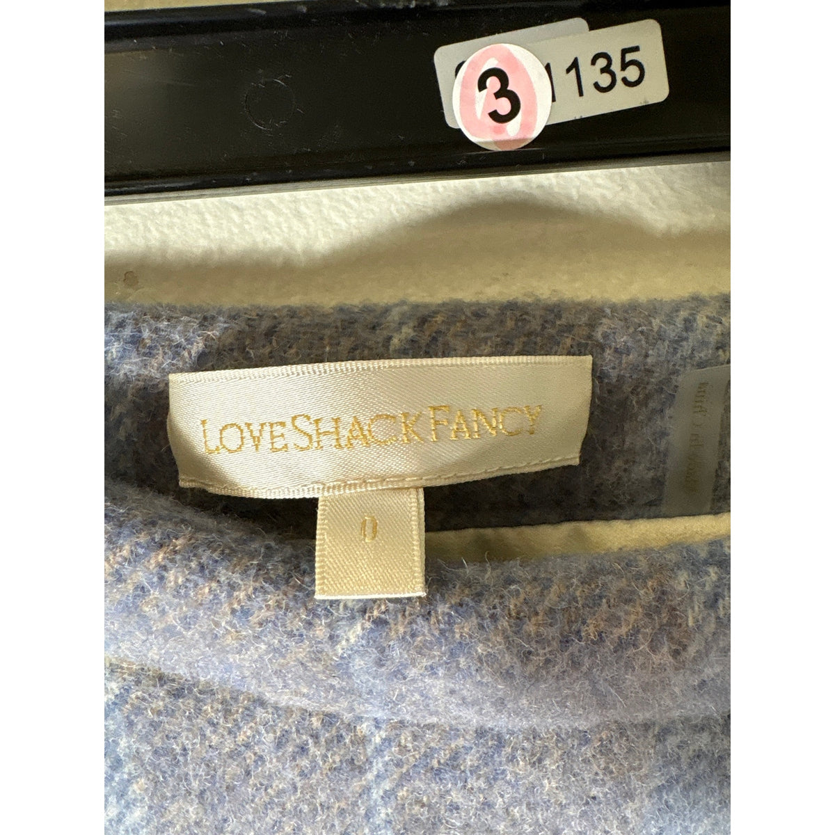 Love Shack Fancy Blue Plaid A-Line Mini Skirt Sz 0