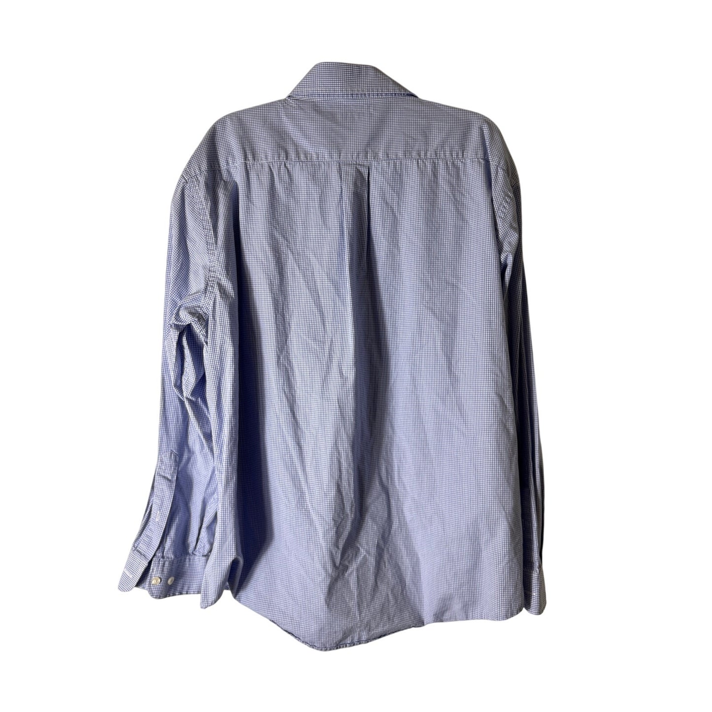 Mens Southern Marsh Blue White Check Long Sleeve Button Down Shirt sz XL