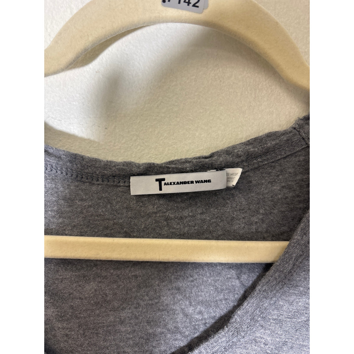 Alexander Wang Gray Short Sleeve Cotton Tee Sz M