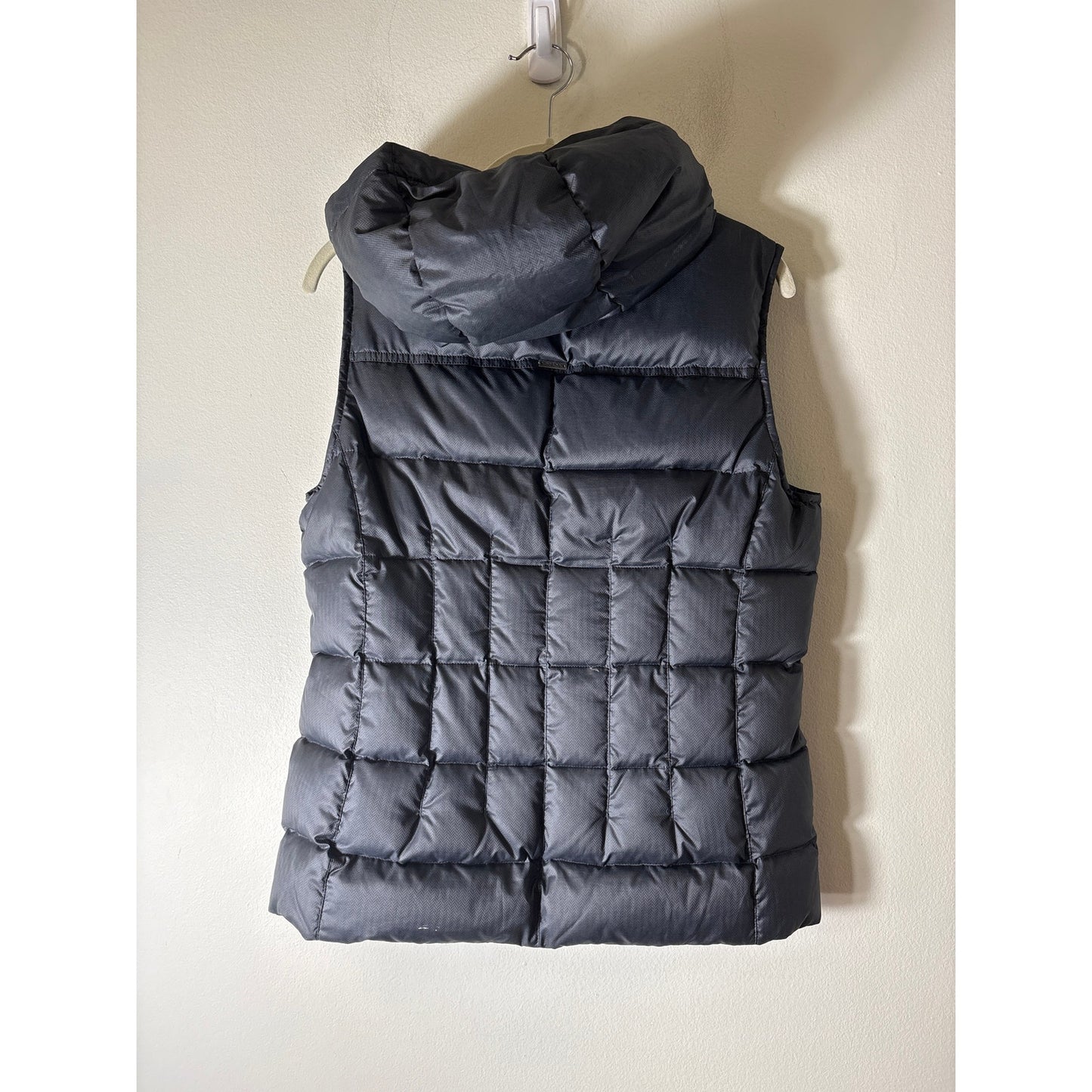 Prana Gray Hooded Puffer Vest Sz SML