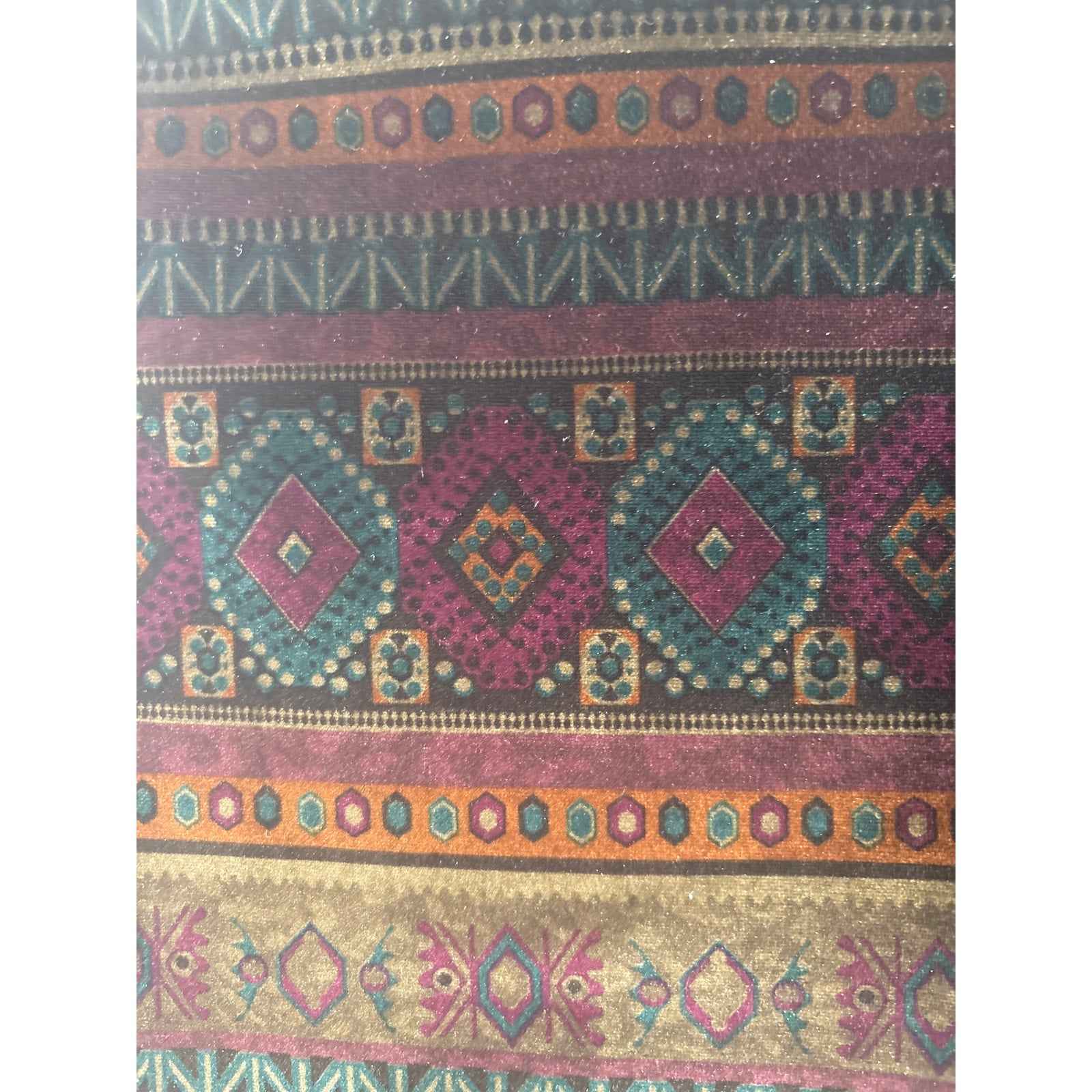 TCEC Jewel Toned Velour Mini Skirt Sz M