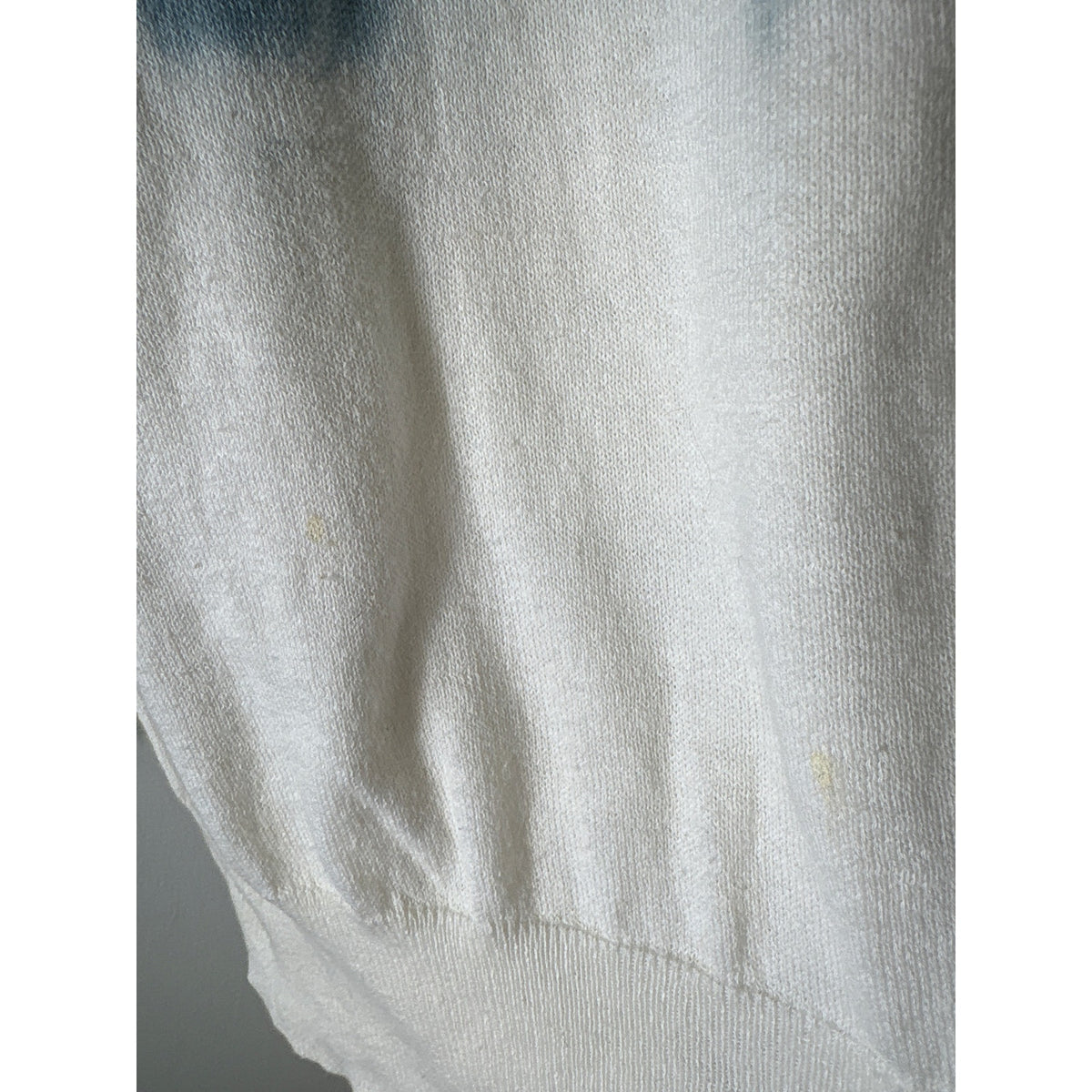 27 Miles Off White Tie Dye Long Sleeve Cotton Knit Sweater Sz L