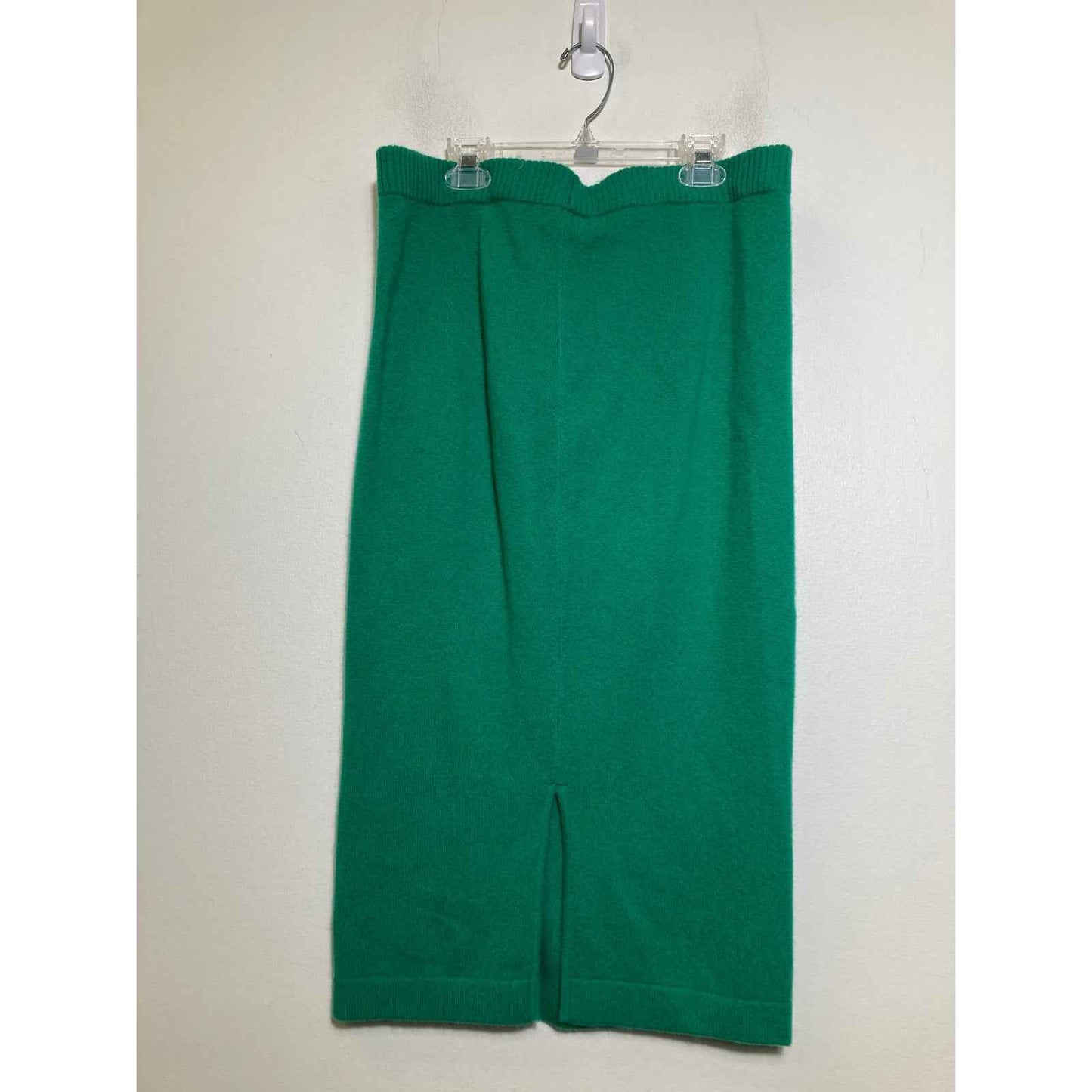NWT NAADAM Kelly Green Cashmere Midi Pencil Skirt Sz L