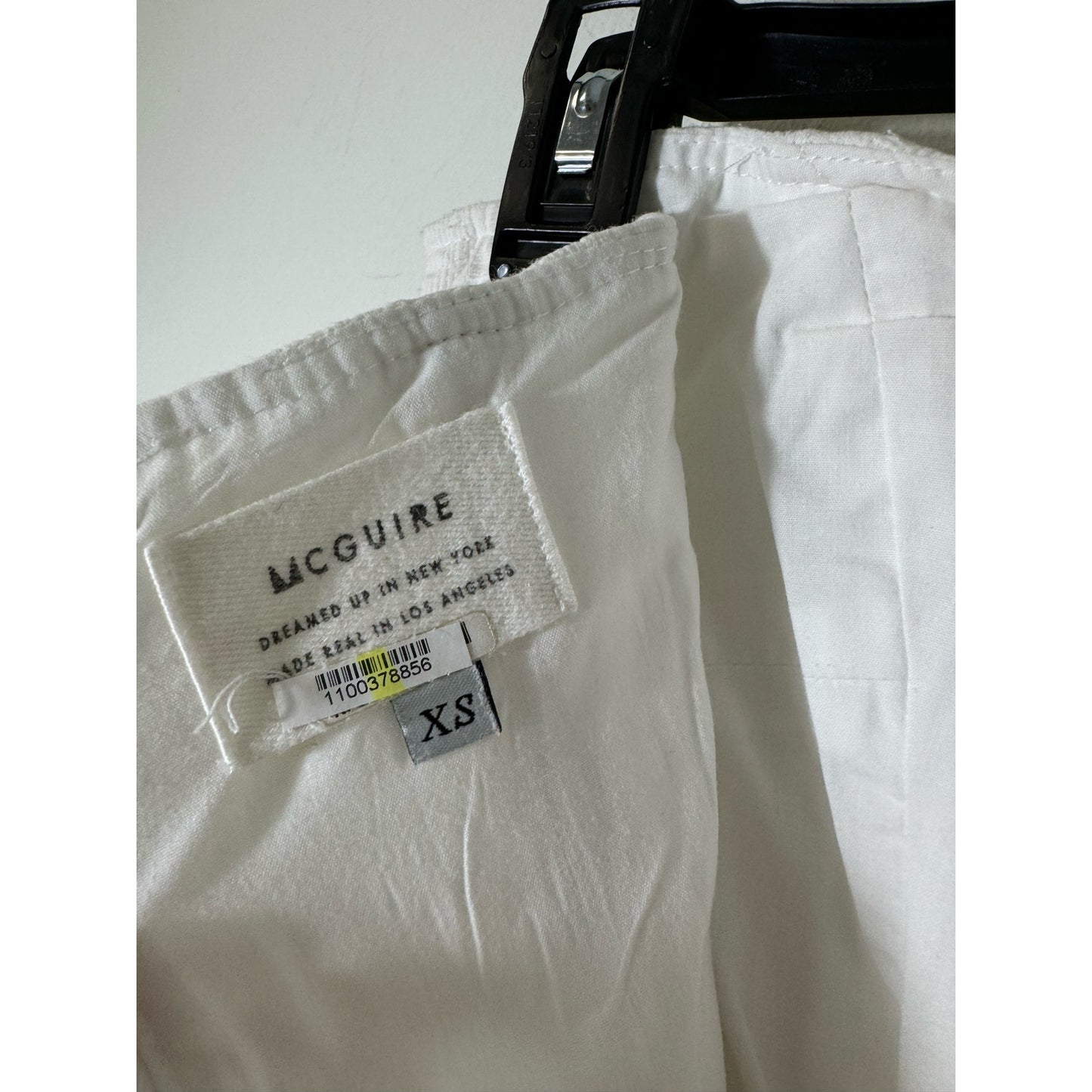 McGuire White Strapless Peplum Top Sz XS