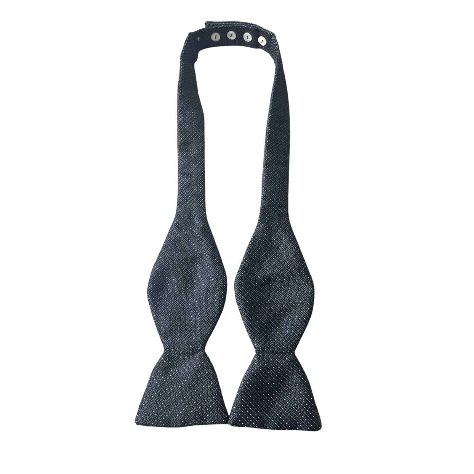 Carrot & Gibbs Silk Textured Dot Tux Vest and Bow Tie Set Sz L
