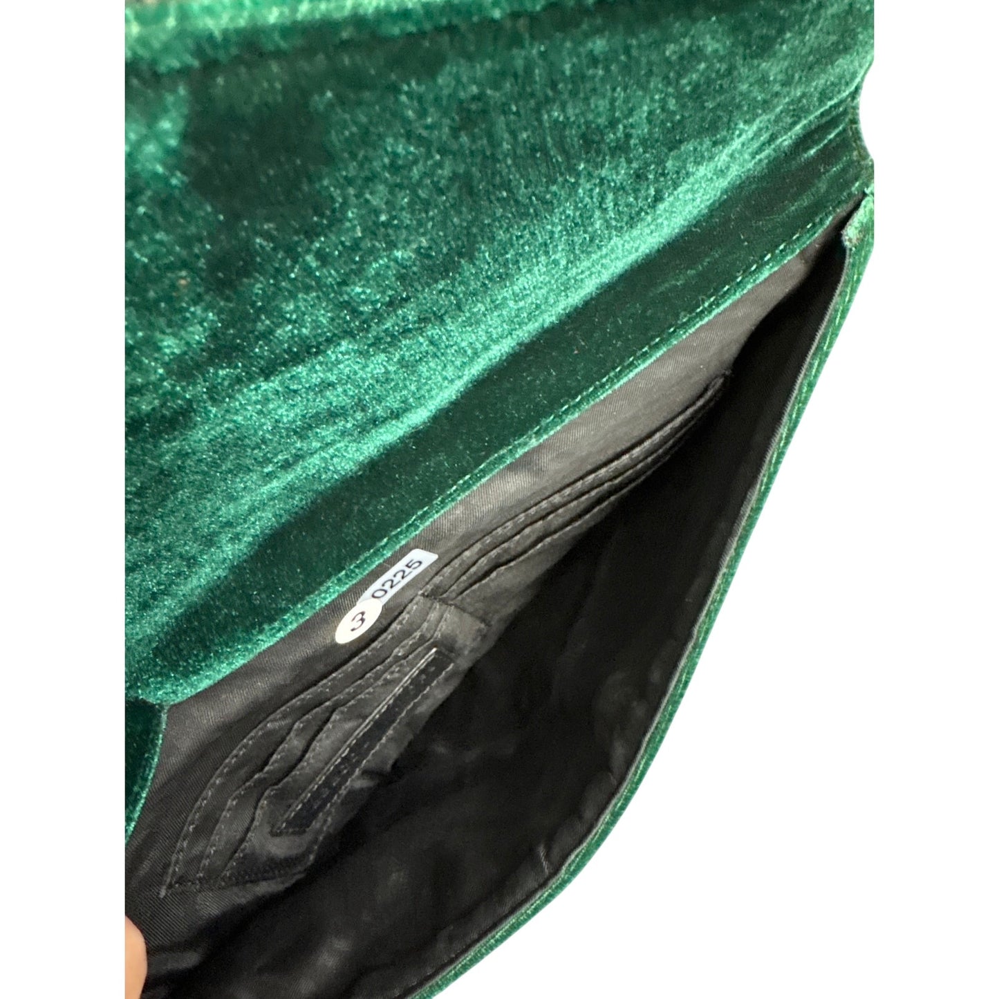 Rebecca Minkoff Dark Green Velvet Envelop Clutch Sz 11"x8"
