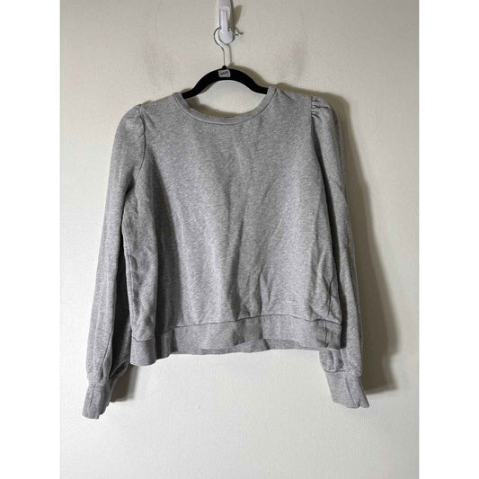 Z Supply Gray Puff Sleeve Sweatshirt Sz S