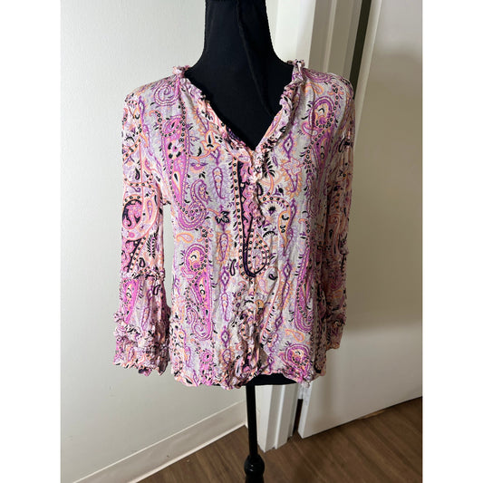 Kobi Halperin Paisly Print Blouse Sz S