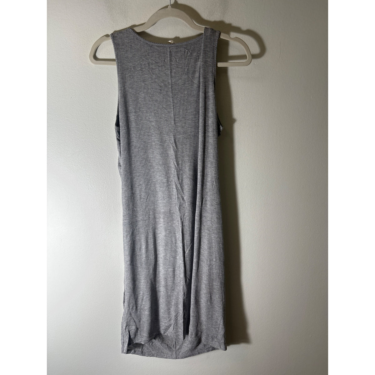 Pink Blush Maternity Gray Ribbed Maxi Dress Sz One Size