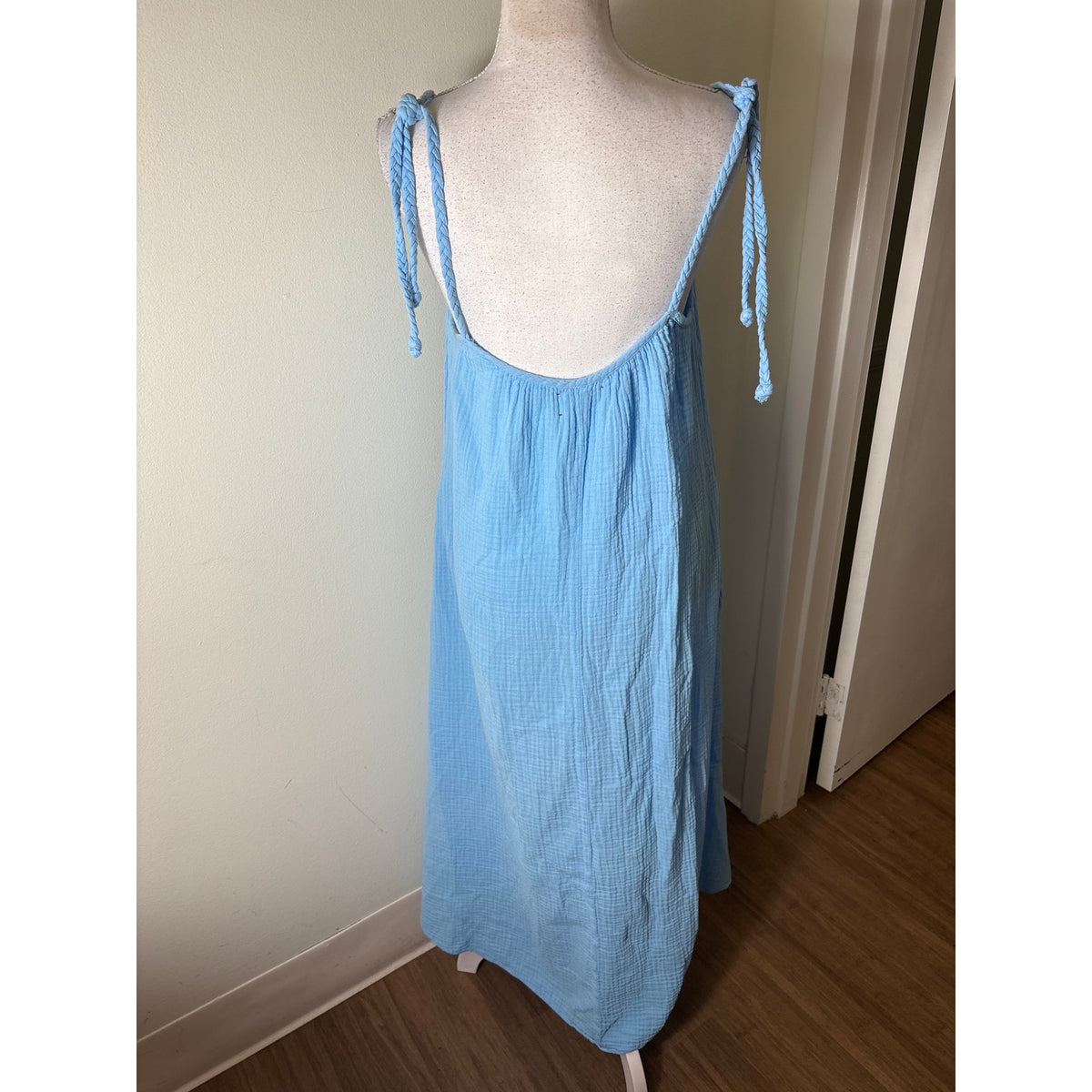 Xirena Light Blue Gauzy Maxi Dress Sz S