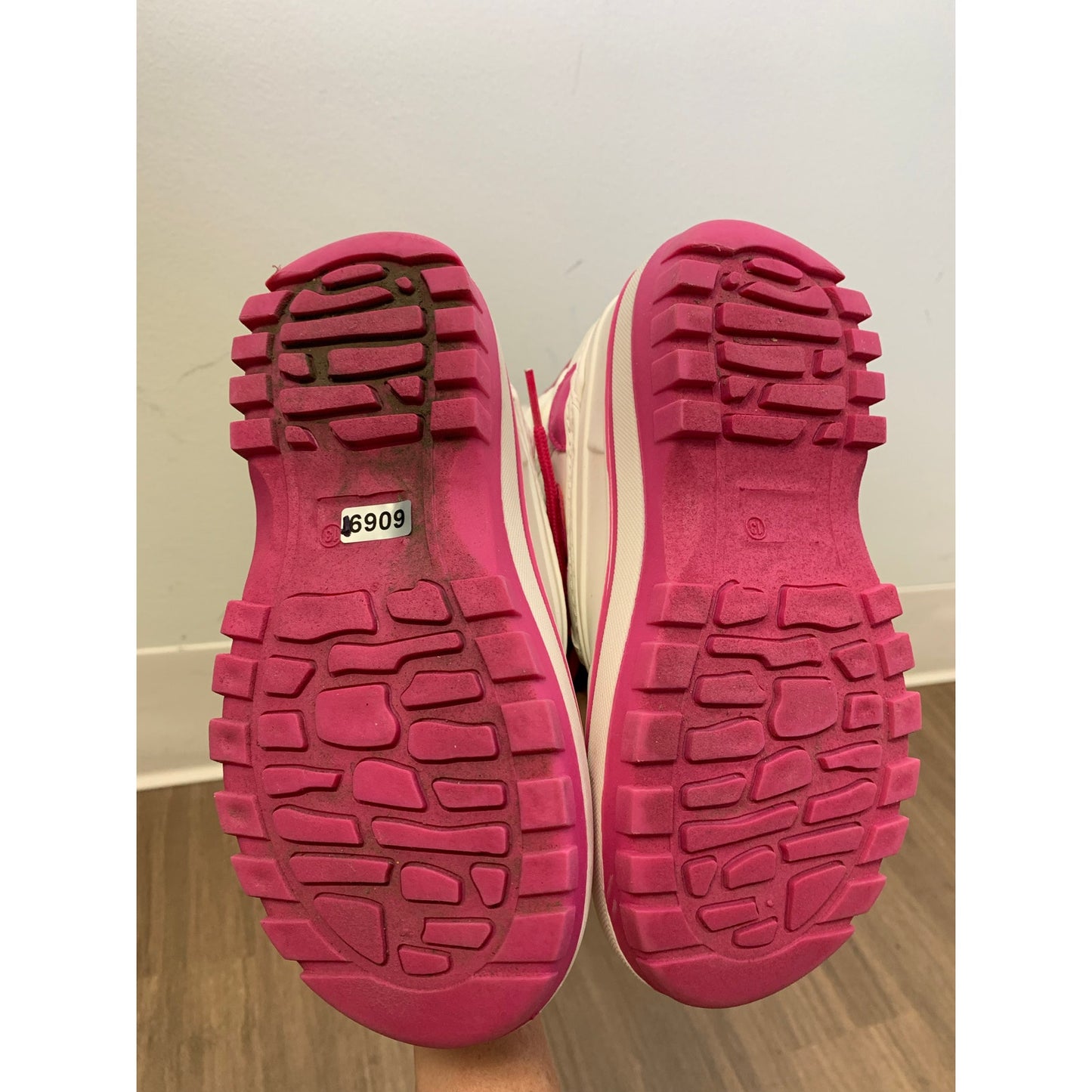 Girls Dream Pairs Pink Fuzzy Snow Boots Childrens Sz 13