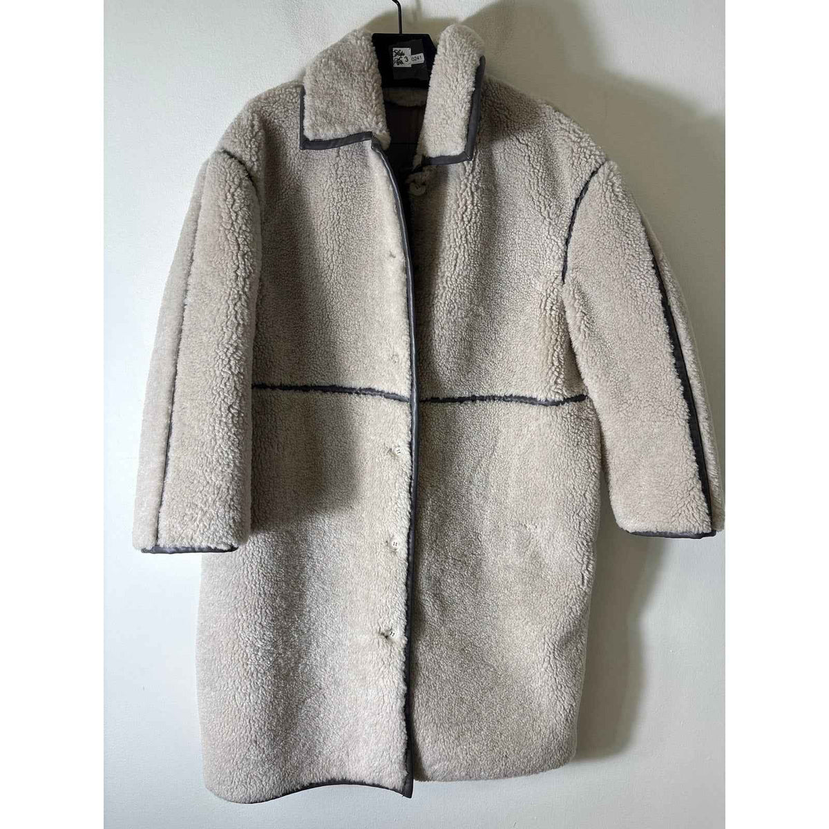 Something Navy Reversible Faux Shearling Coat Sz L