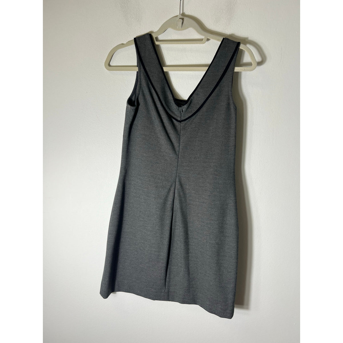 Henri Neman Gray Mini Dress w/ Embellishment Panel Down the Front. Sz M