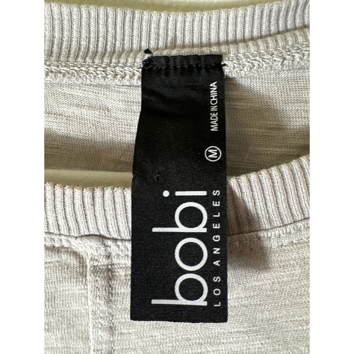 Bobbi Light Gray Long Sleeve Swing Top Sz M