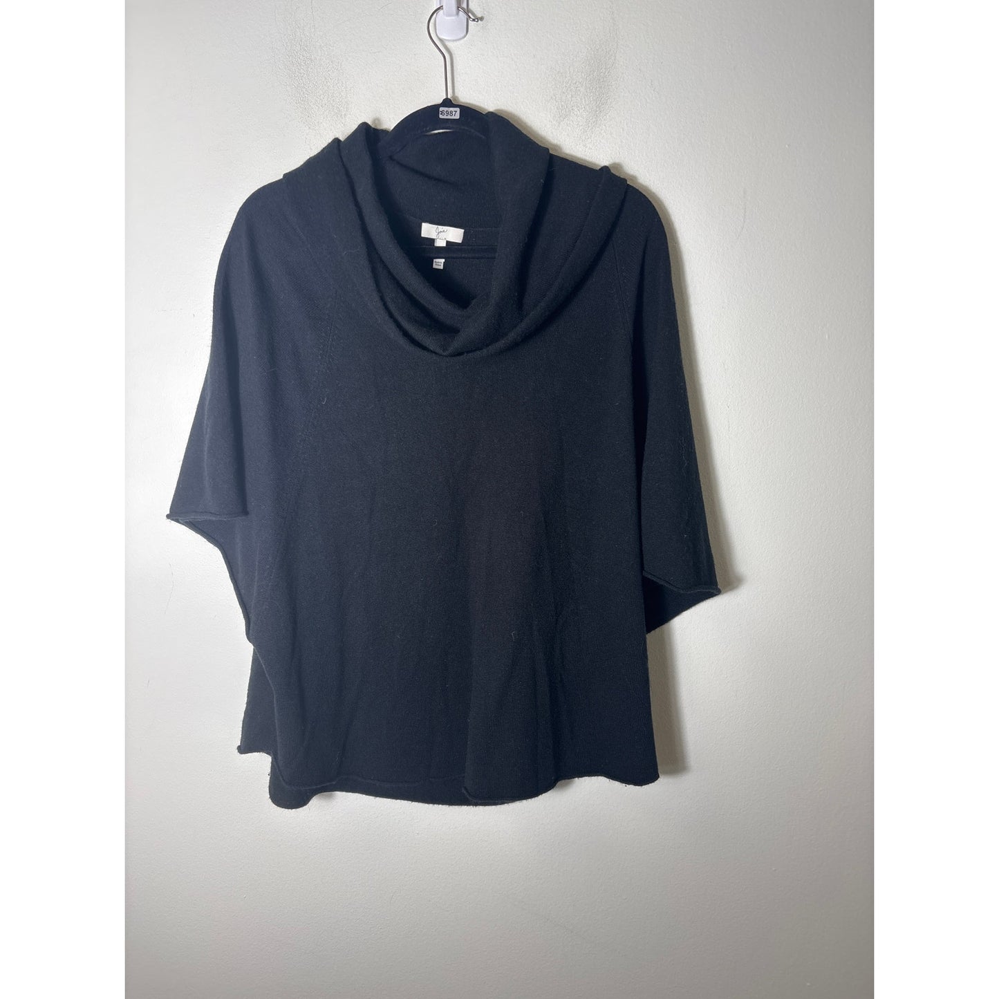 Joie Black Poncho Style Sweater Sz M