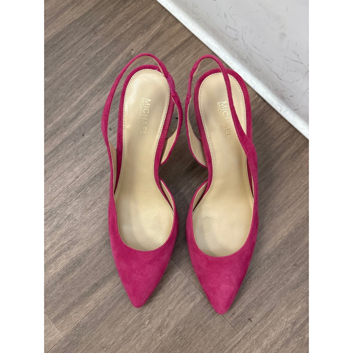 Michael Kors Hot Pink Suede Sling Back Heel Sz 6