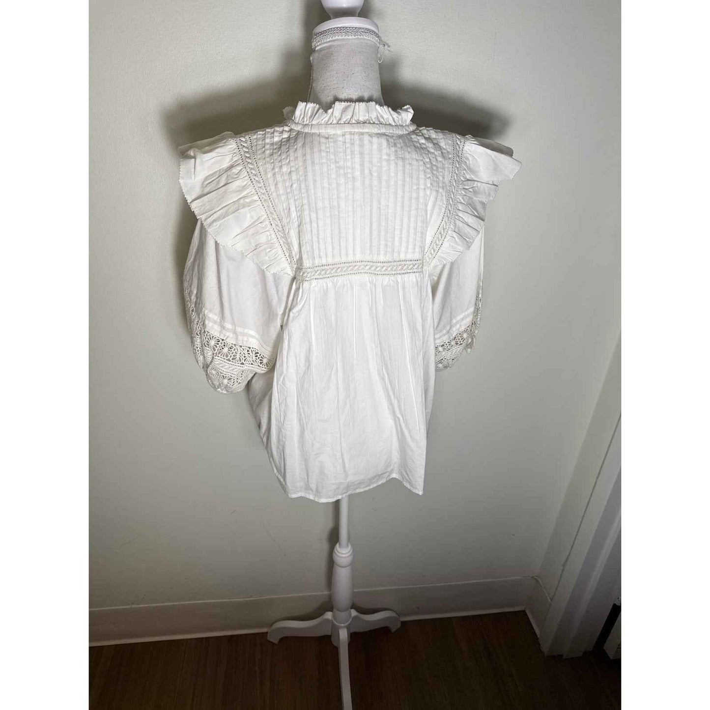 NWT Cleobella White Bridget Blouse Sz XL