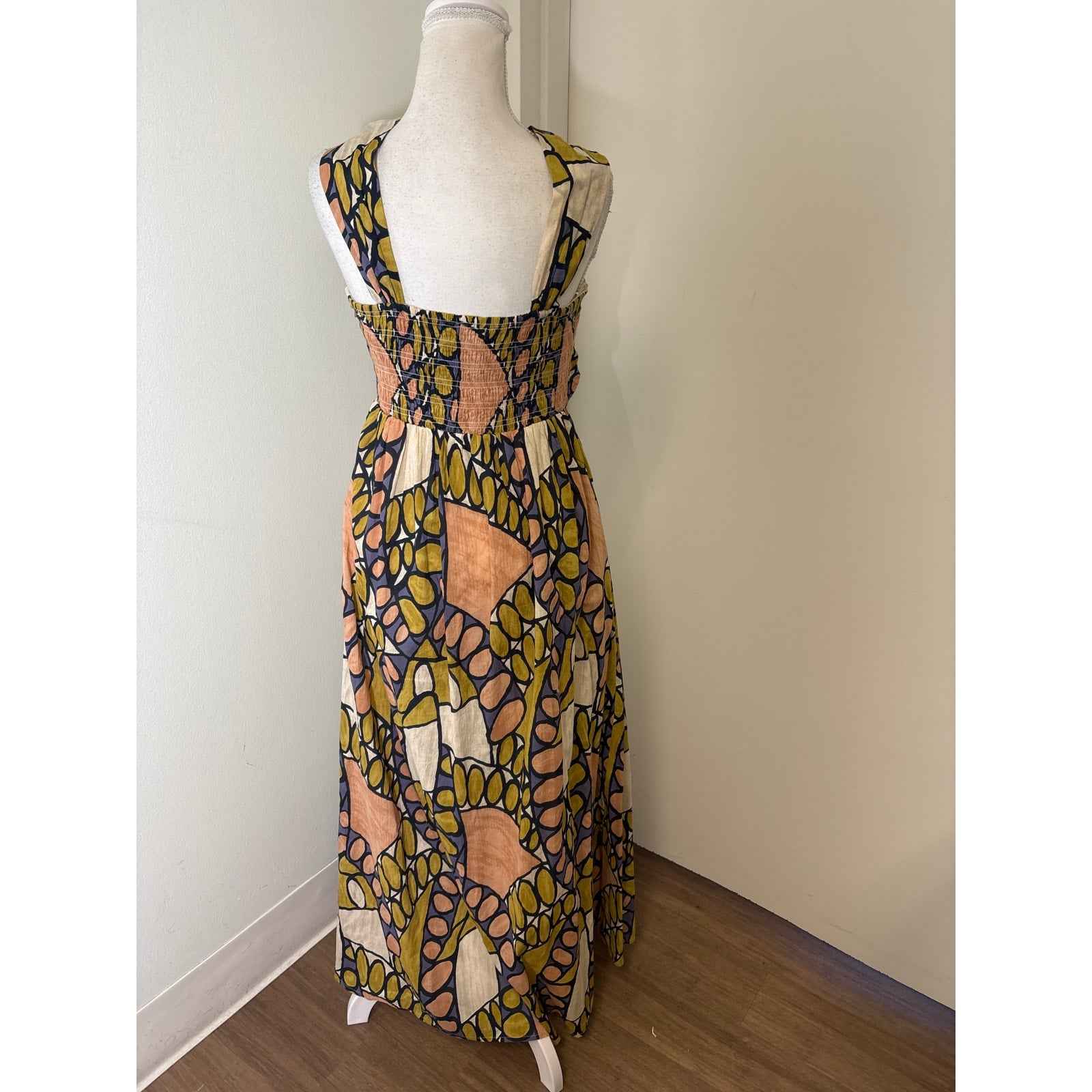 Cleobella Multicolor Print Cotton Maxi Dress Sz S