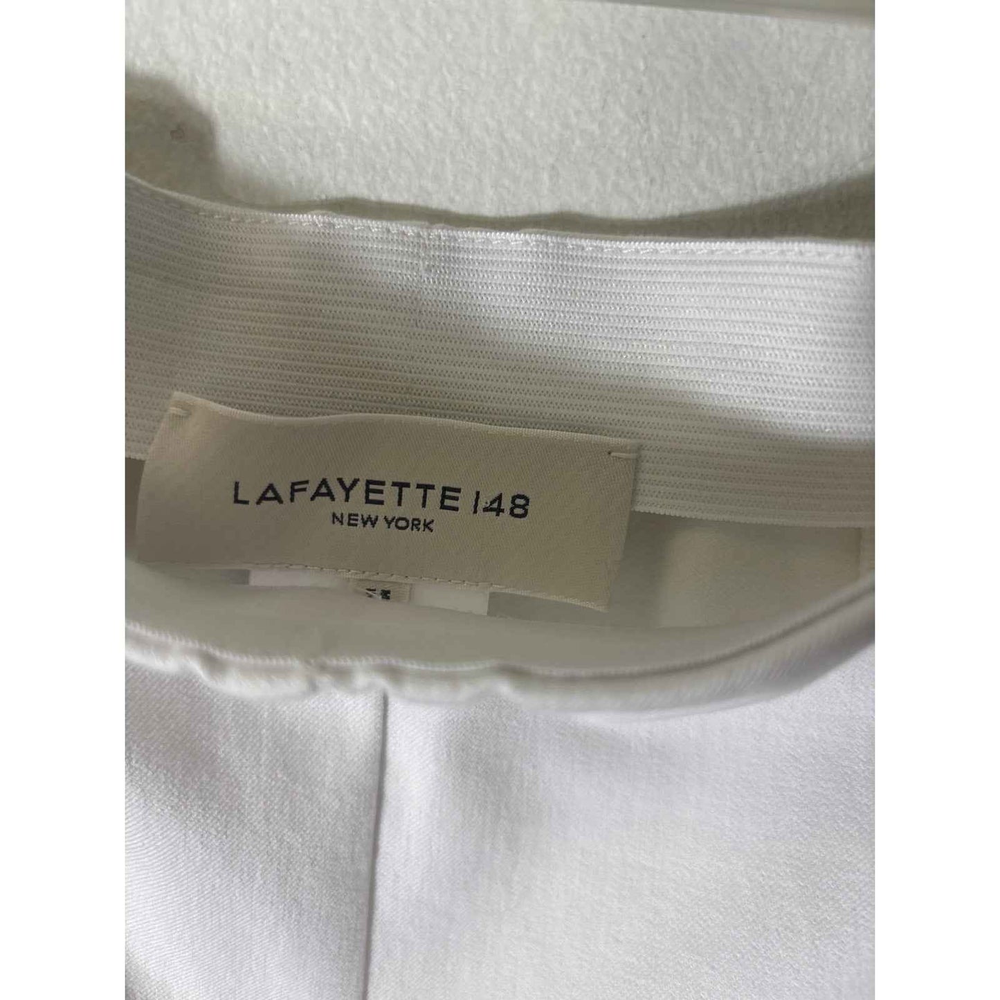 Lafayette 148 White Side Zip Pants Sz 12