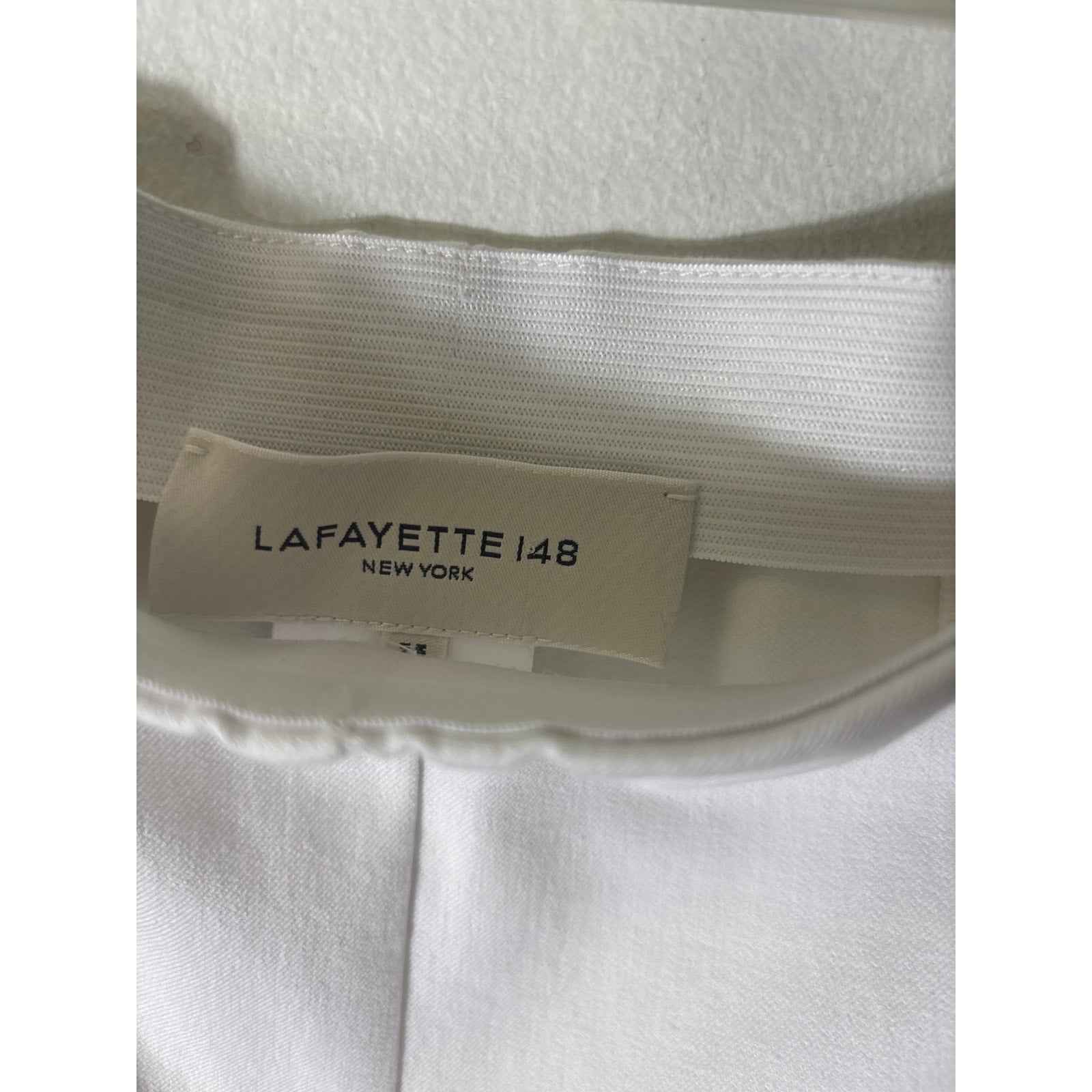 Lafayette 148 White Side Zip Pants Sz 12