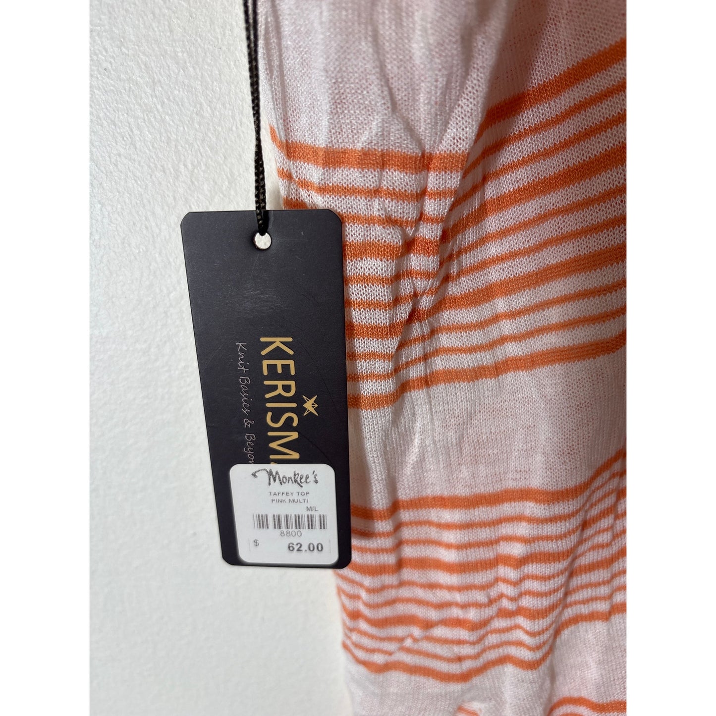 NWT Kerisma Green Stripe Taffey Top Sz M/L