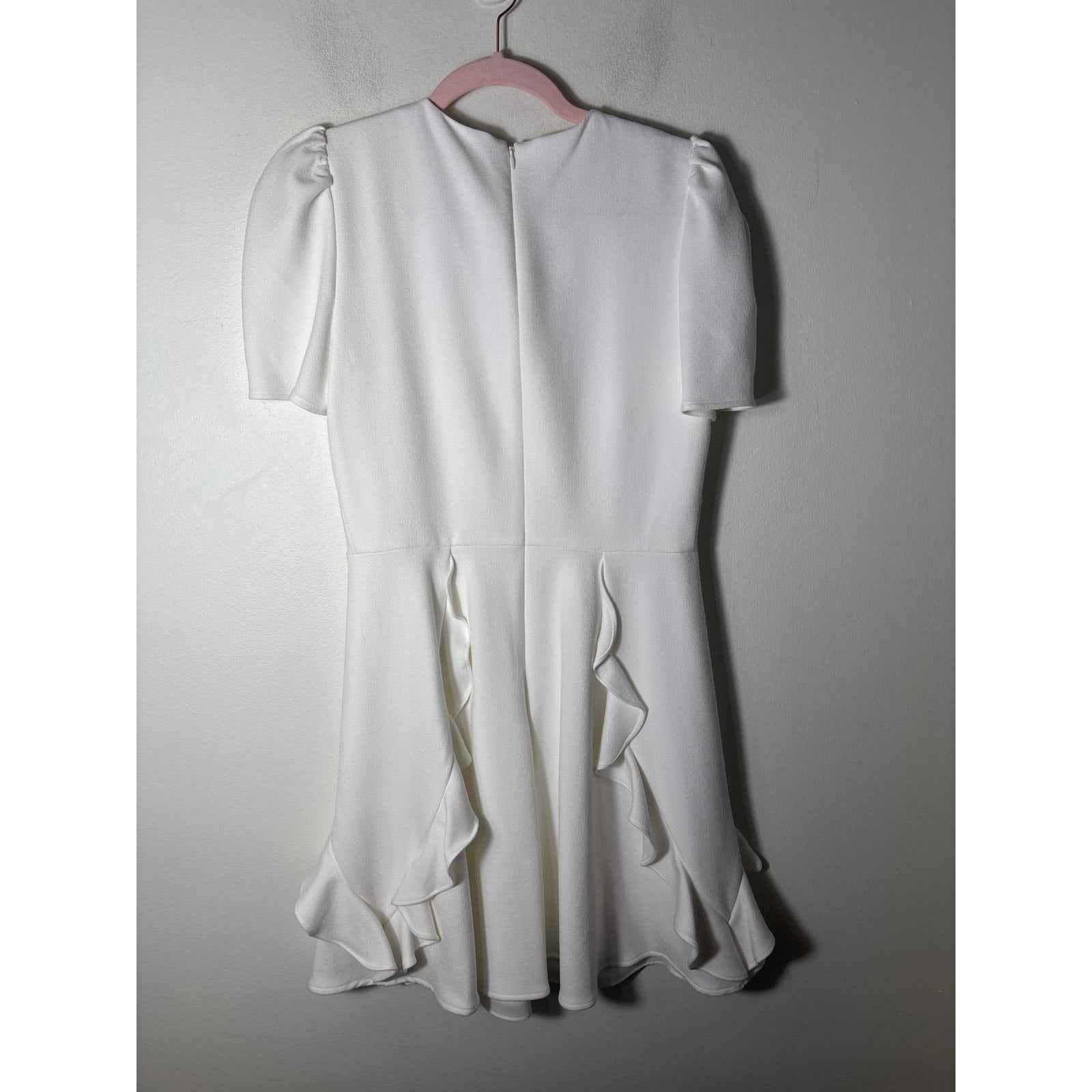 Shoshanna Winter White Short Sleeve Knee Length Dress Sz 6