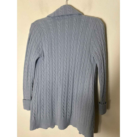 Lauren Ralph Lauren Powder Blue Long Sleeve Wool Blend Button Up Sweater Sz XS