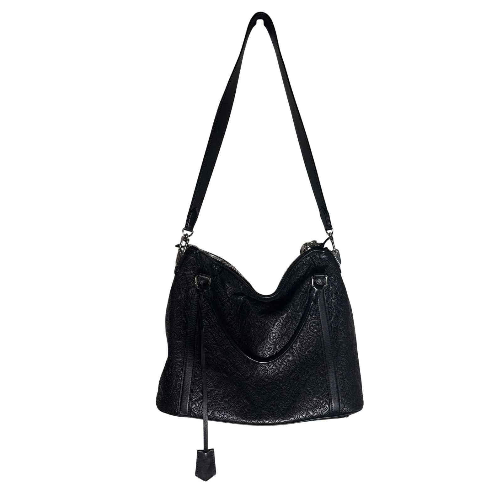 Louis Vuitton Antheia Ixia Monogram PM Black Leather Handbag