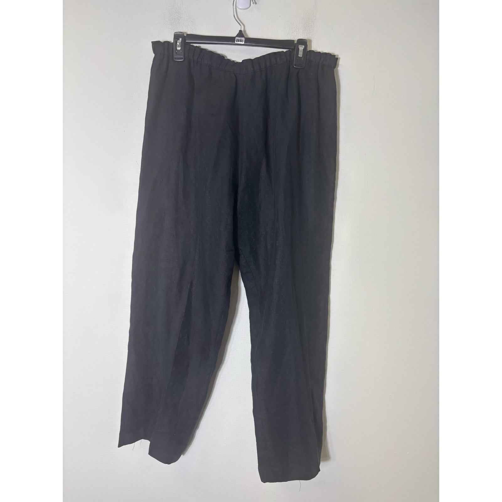 Shirin Guild Black Linen Long Sleeve Tunic and Pants Set size Large