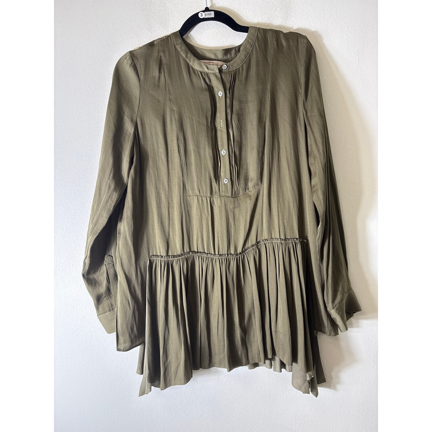 Banana Republic Olive Green Long Sleeve Dress Sz S