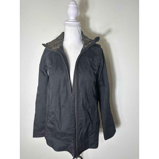 Lululemon Black Long Sleeve Rain Jacket with Hood Sz 2