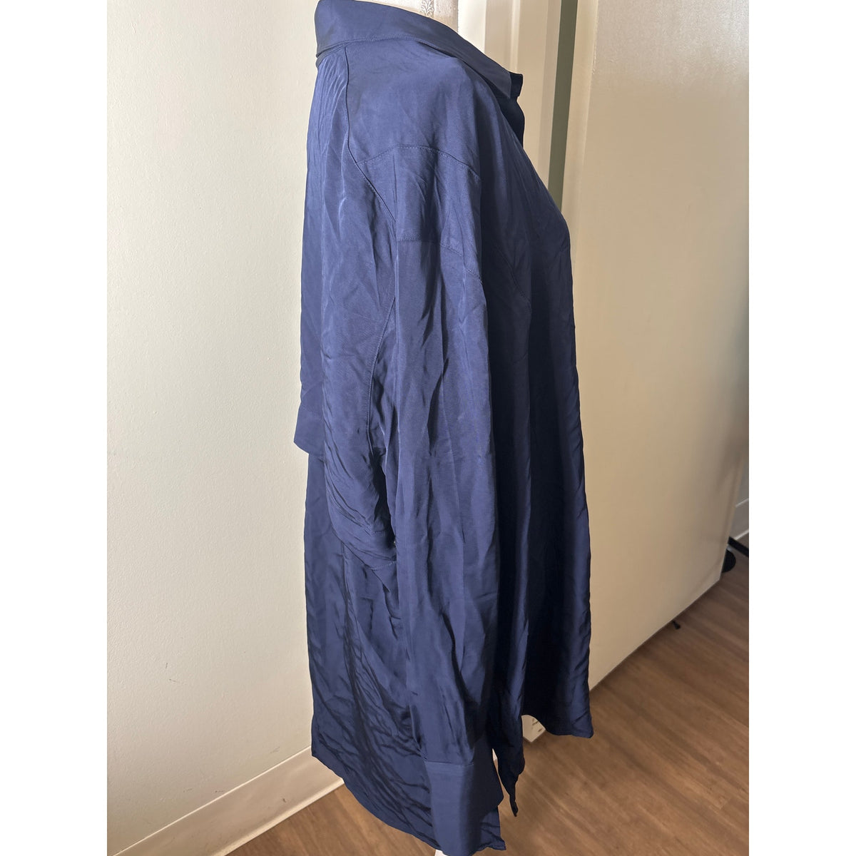 NWT Banana Republix Navy Button Up Blouse Sz XXL