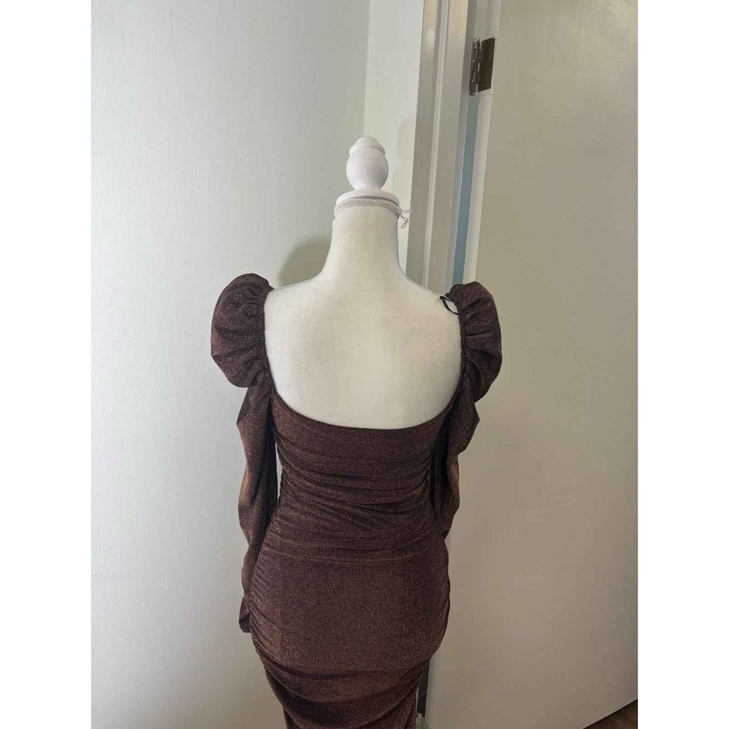 Astr Copper Shimmer Cocktail Dress Sz xs