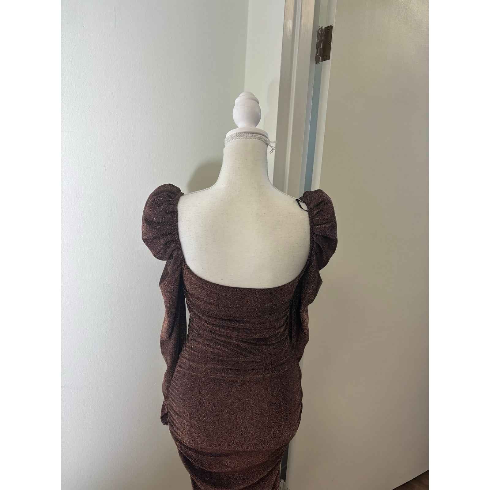 Astr Copper Shimmer Cocktail Dress Sz xs